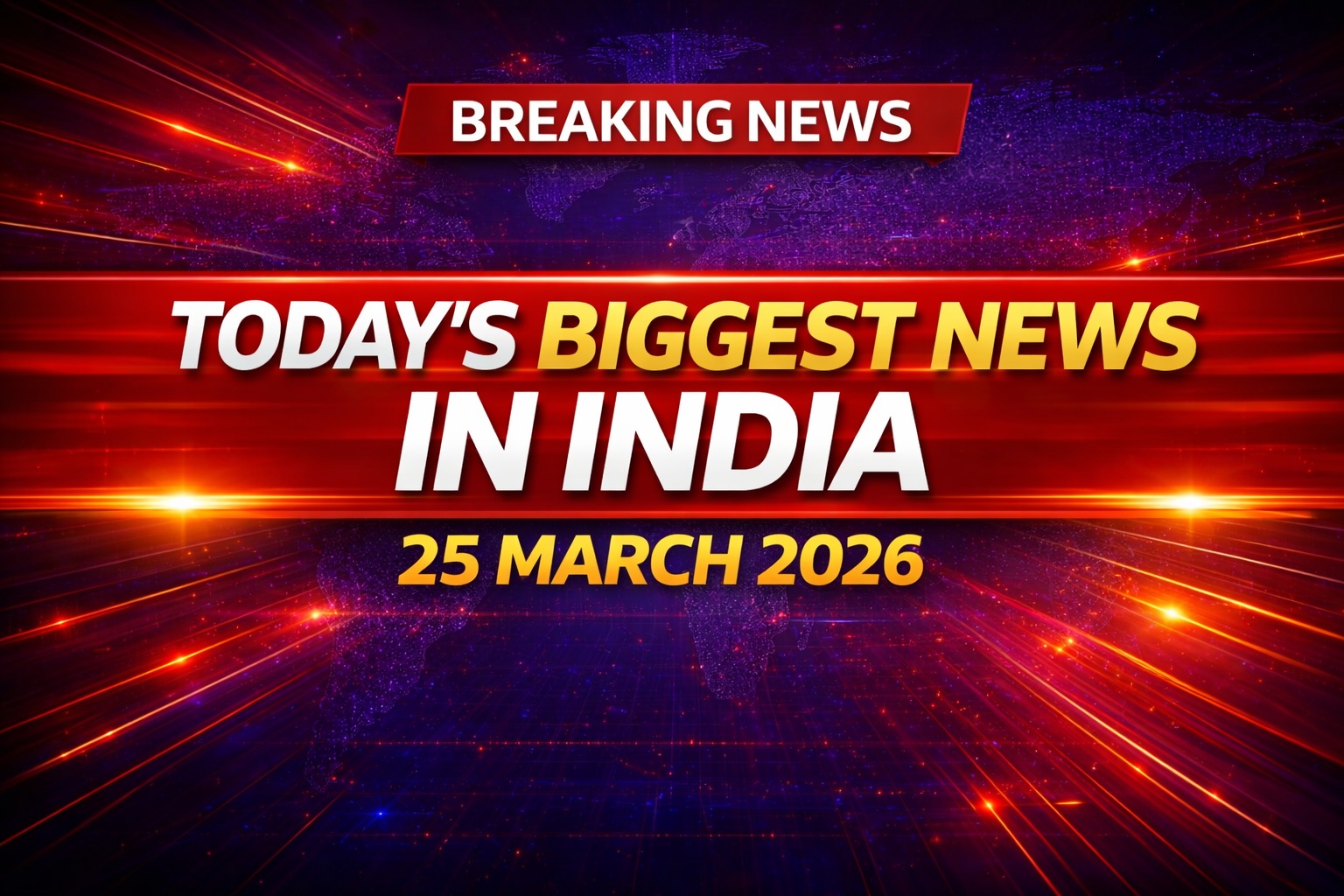 India news headlines 25 March 2026 stock market and RBI updates